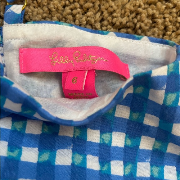 NWOT Lilly Pulitzer Mitzi Cami Tank Top | Women’s 6 | Boca Blue Double Check - Picture 5 of 9